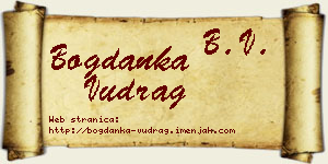 Bogdanka Vudrag vizit kartica